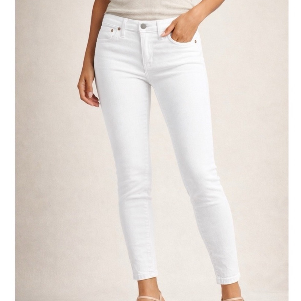 Ralph Lauren Denim & Supply white skinny jeans- ankle cropped length pants